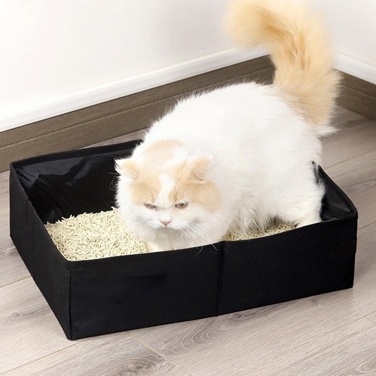 Bac à litière de voyage pour chat
