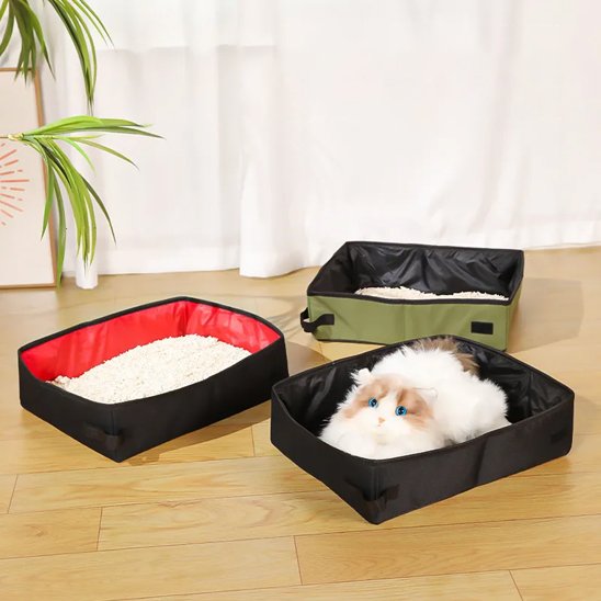 Bac à litière de voyage pour chat